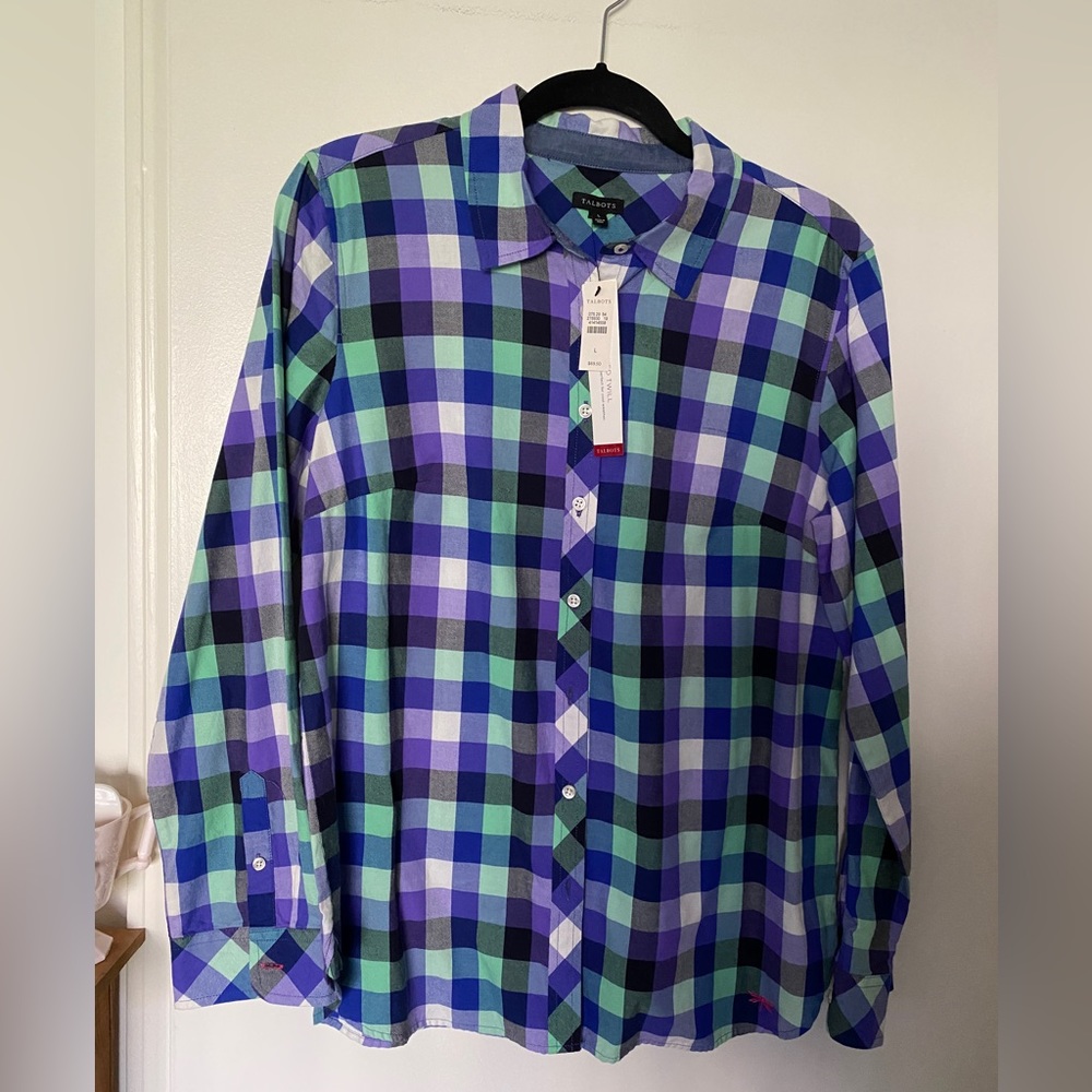 NWT Talbots Lightweight Brushed Twill Shirt